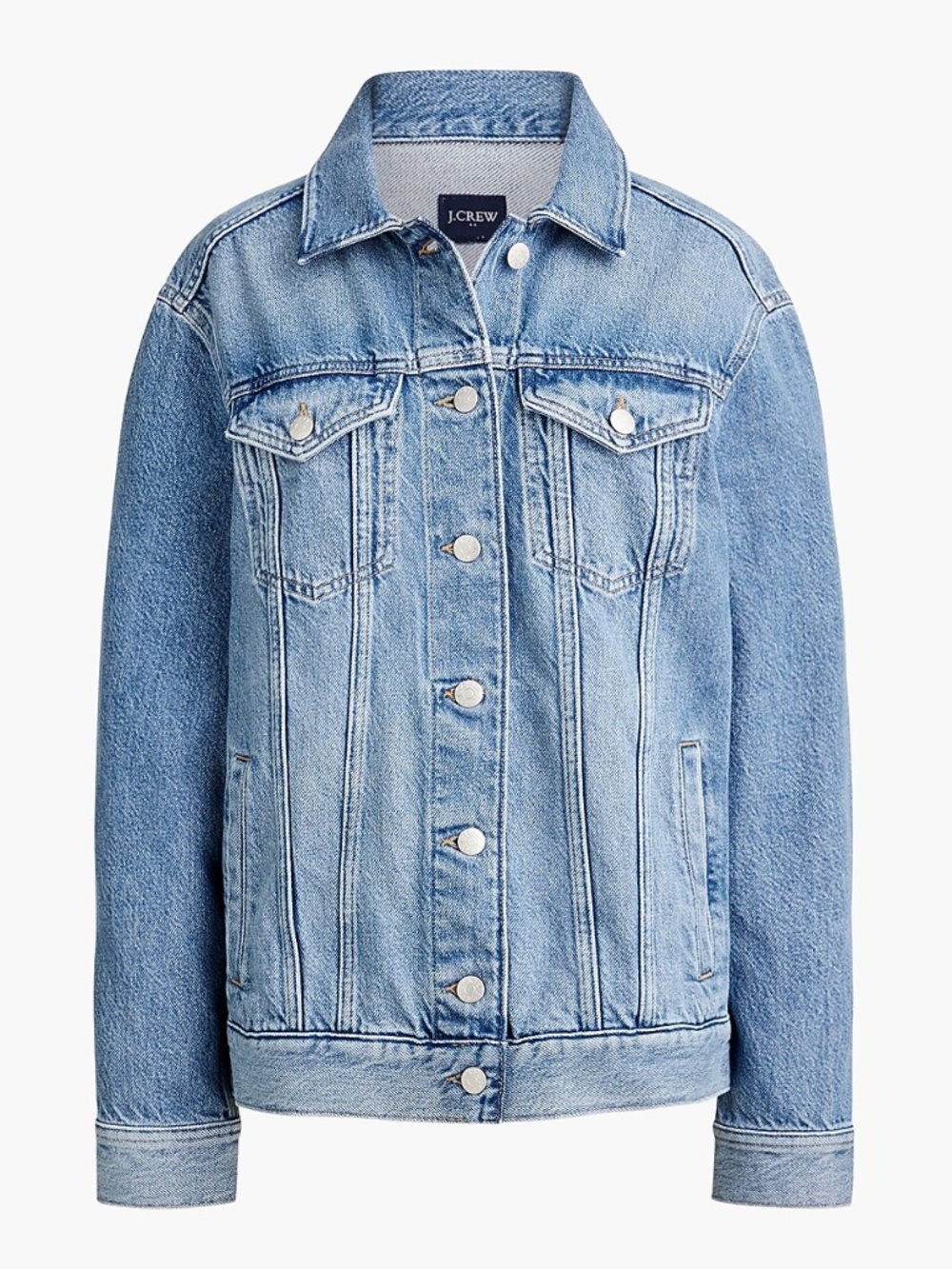 NWOT J.Crew Factory Relaxed denim jacket HERITAGE BLUE WASH